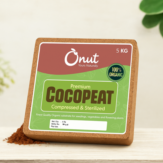 O'nut Premium Coco Peat Block (5 Kg) - Image 2